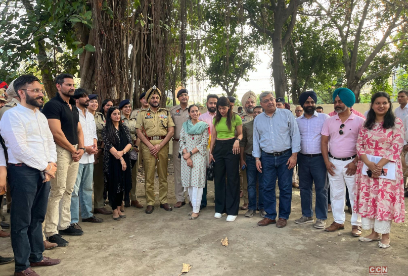 Mini forest planted in Police Line, Mohali with 500 saplings of native trees